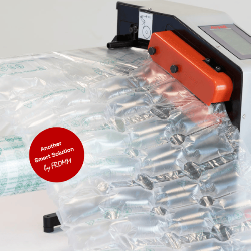 air cushion packaging system that can void fill both air cushions and bubble wrap